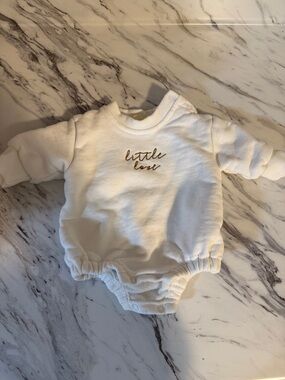 Little Love White Baby One-Piece Bodysuit